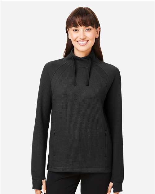 North End Women's Rhythm Waffle Cross-Neck Pullover thumbnail 2
