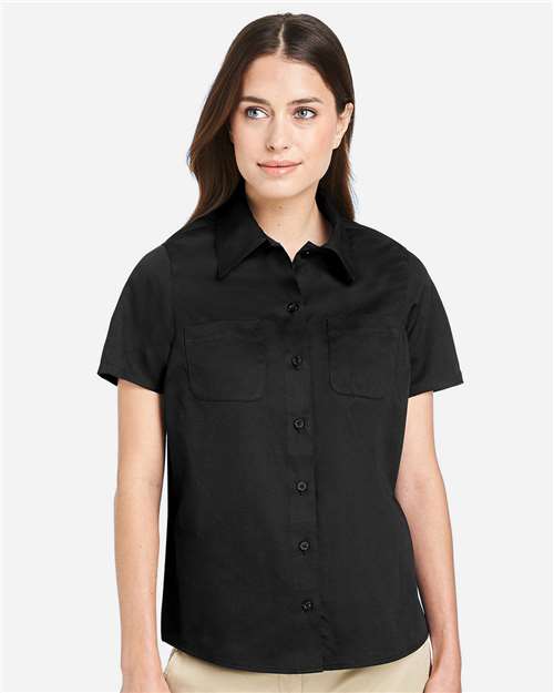 Harriton Women's Advantage IL Short Sleeve Dress Shirt thumbnail 2
