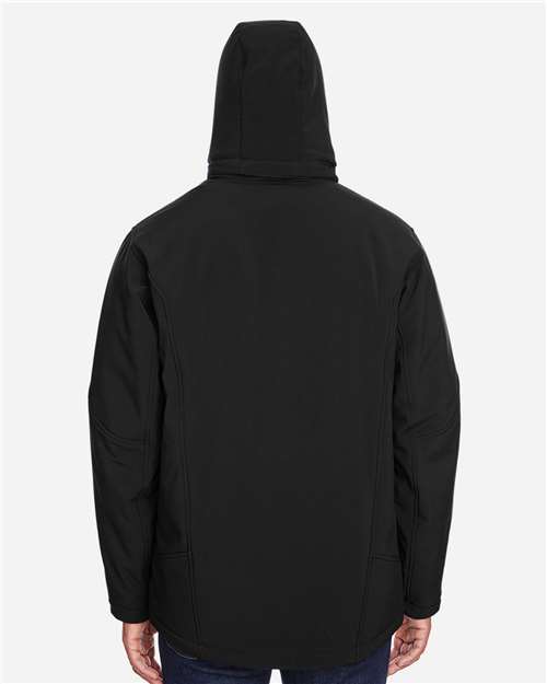 North End Men's Glacier Insulated Three-Layer Fleece Soft Shell Hood Jacket with Detachable Hood thumbnail 5