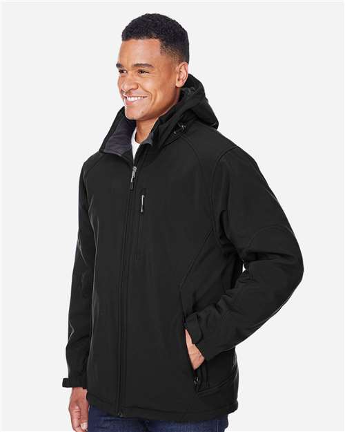 North End Men's Glacier Insulated Three-Layer Fleece Soft Shell Hood Jacket with Detachable Hood thumbnail 6