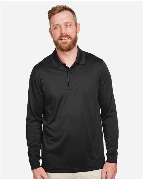 Harriton Men's Tall Advantage Long Sleeve Snag Protection Plus IL Polo thumbnail 2