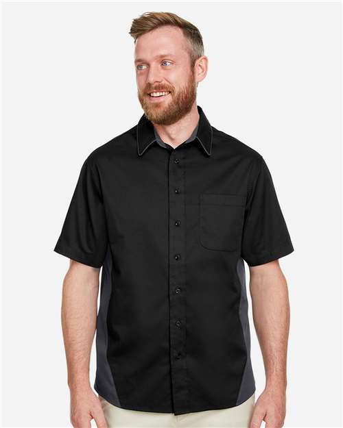 Harriton Men's Tall Flash IL Colorblock Shirt thumbnail 2