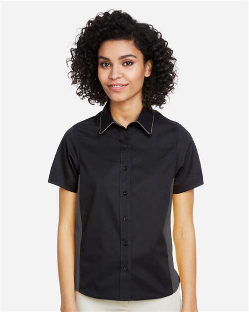 Harriton Women's Flash IL Colorblock Shirt thumbnail 2