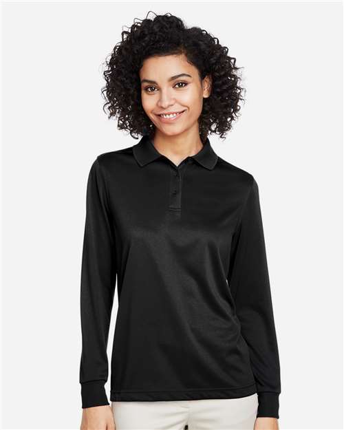 Harriton Women's Advantage Snag Protection Plus IL Long Sleeve Polo thumbnail 2