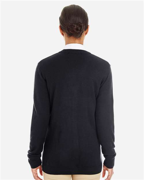 Harriton Women's Pilbloc V-Neck Button Cardigan Sweater thumbnail 4