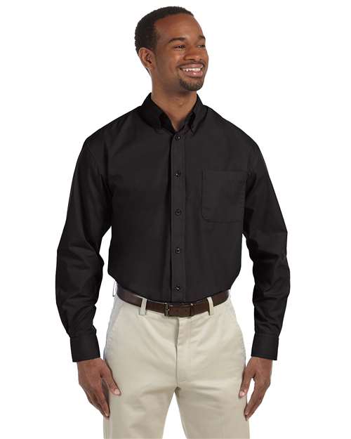 Harriton Men's Essential Poplin thumbnail 2