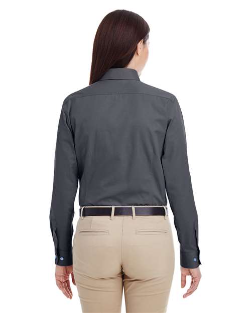 Harriton Women's Foundation Cotton Twill Shirt with Teflon thumbnail 4