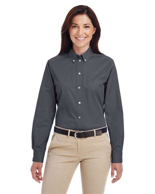 Harriton Women's Foundation Cotton Twill Shirt with Teflon thumbnail 2