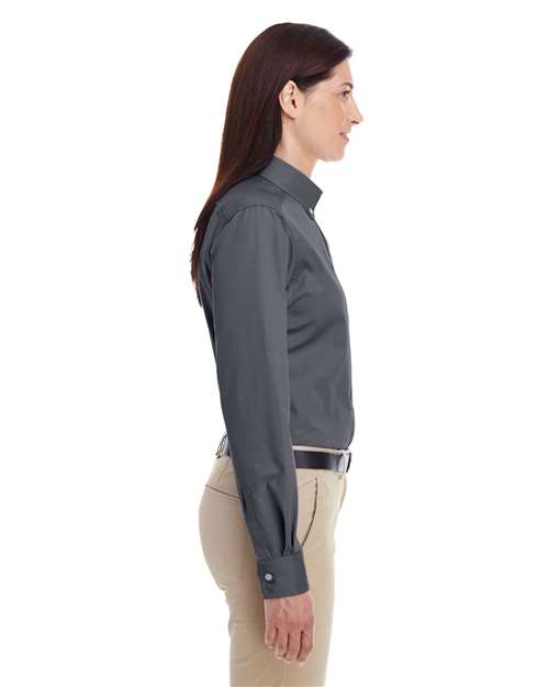 Harriton Women's Foundation Cotton Twill Shirt with Teflon thumbnail 5