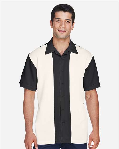 Harriton Men's Two-Tone Camp Shirt thumbnail 2