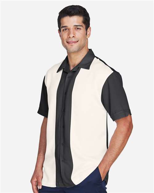 Harriton Men's Two-Tone Camp Shirt thumbnail 6