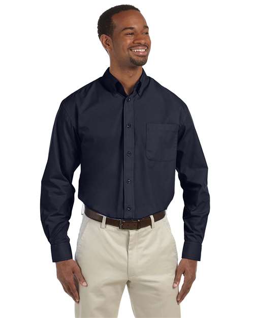 Harriton Men's Tall Essential Poplin thumbnail 2