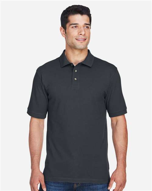 Harriton Men's Tall Cotton Pique Polo thumbnail 2
