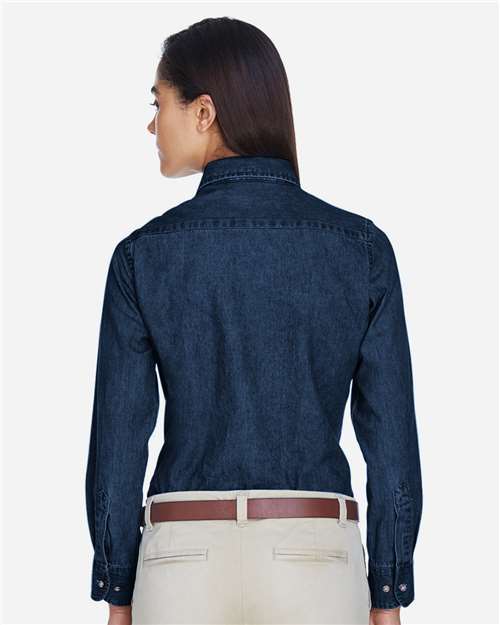 Harriton Women's Denim Shirt thumbnail 5