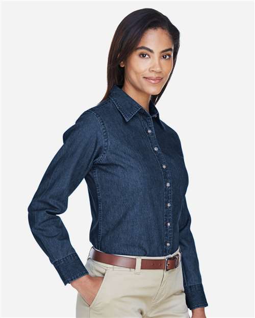 Harriton Women's Denim Shirt thumbnail 6