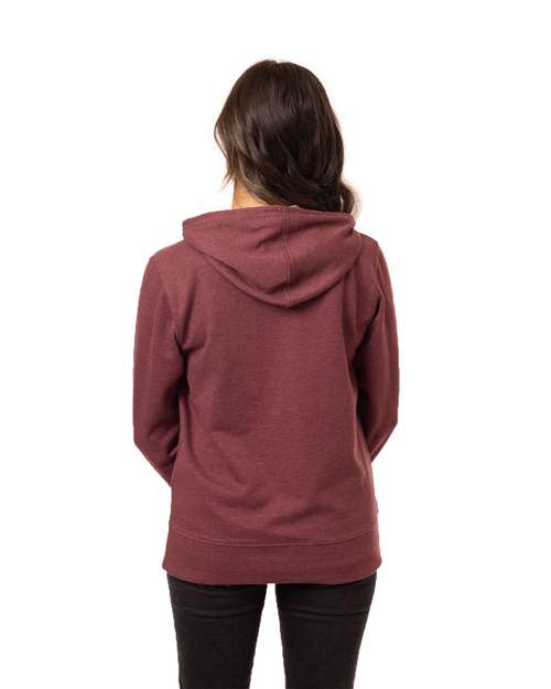 econscious Women's Heathered Full-Zip Hooded Sweatshirt thumbnail 3