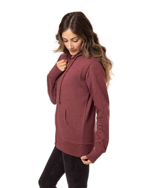 econscious Women's Heathered Full-Zip Hooded Sweatshirt thumbnail 4
