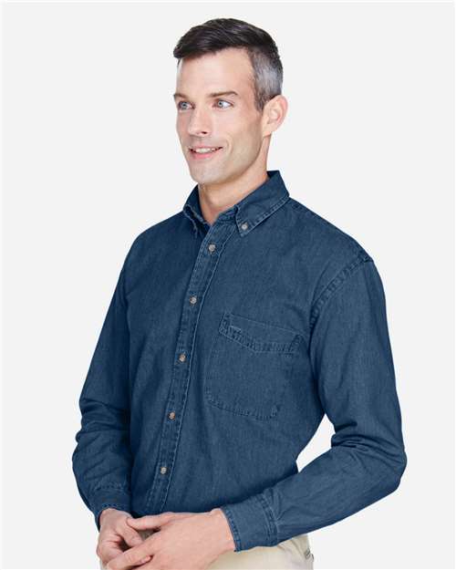 Harriton Men's Tall Denim Shirt thumbnail 6