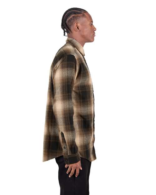 Shaka Wear Unisex Plaid Flannel Overshirt thumbnail 4