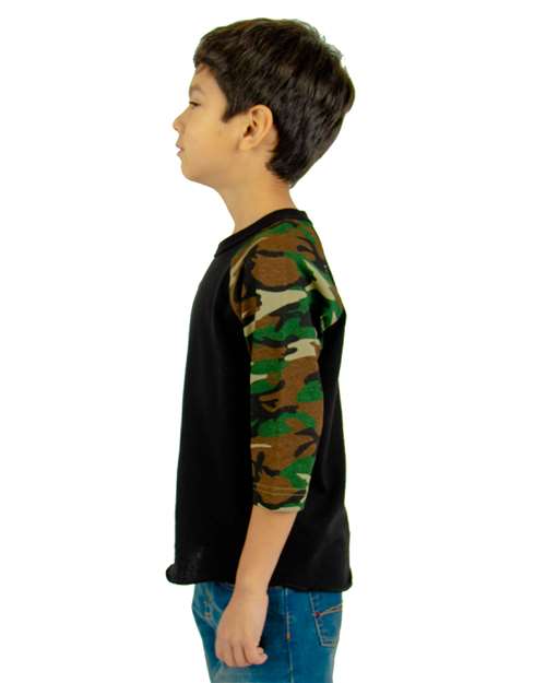 Shaka Wear Youth Camo Raglan Tee thumbnail 4