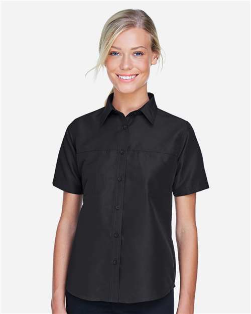 Harriton Women's Key West Short Sleeve Performance Staff Shirt thumbnail 2