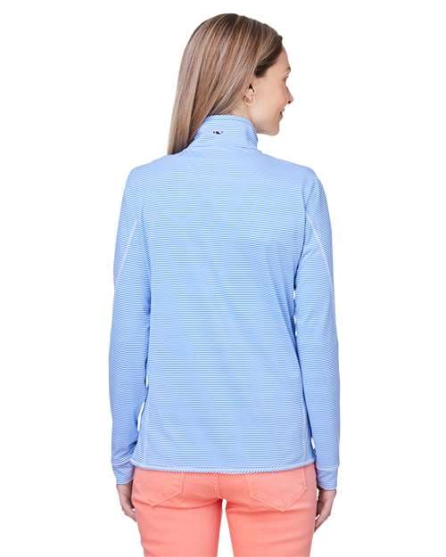 vineyard vines Women's Microstripe Sankaty Half-Zip Pullover thumbnail 5