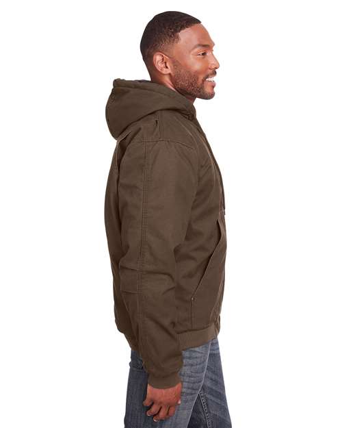 Berne Apparel Men's Tall Heartland Washed Cotton Duck Hooded Jacket thumbnail 5