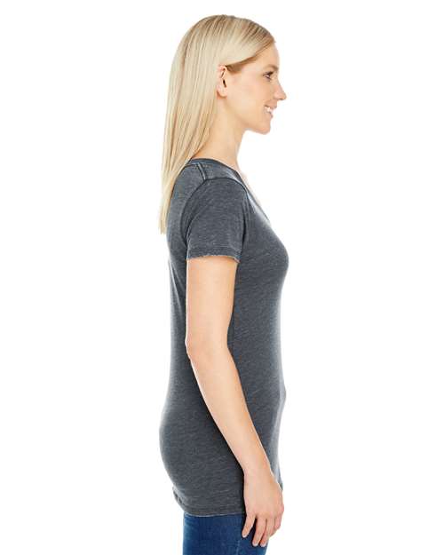 Threadfast Apparel Women's Vintage Dye V-Neck T-Shirt thumbnail 5