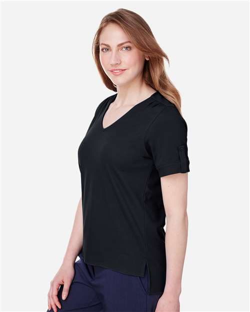 Devon & Jones Women's CrownLux Performance® Plaited Rolled Sleeve Shirt thumbnail 6