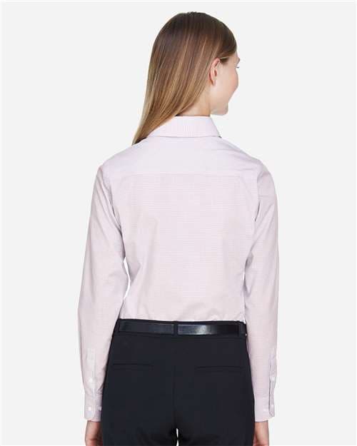 Devon & Jones Women's Crown Collection® Micro Tattersall Woven Dress Shirt thumbnail 5
