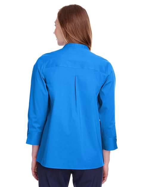 Devon & Jones Women's Crown Collection® Stretch Broadcloth Three-Quarter Sleeve Blouse thumbnail 5