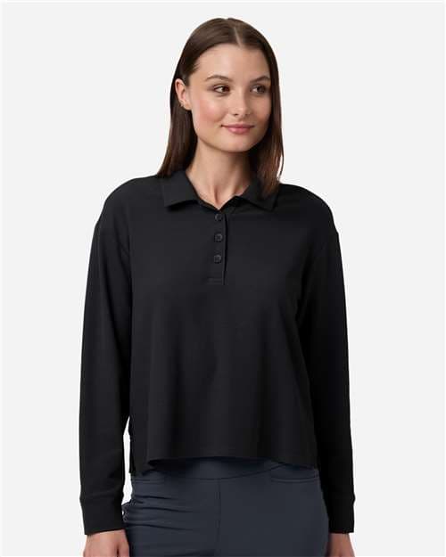 Adidas Women's Beyond Long Sleeve Loose Polo thumbnail 2