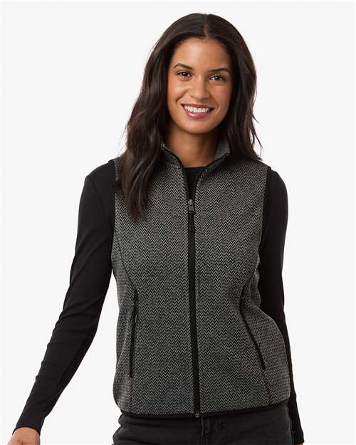 North End Women's Jasper Jacquard Fleece Vest thumbnail 2