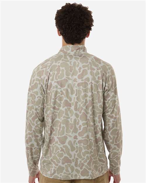 HUK Men's Airweight KC Printed Quarter-Zip Pullover thumbnail 5