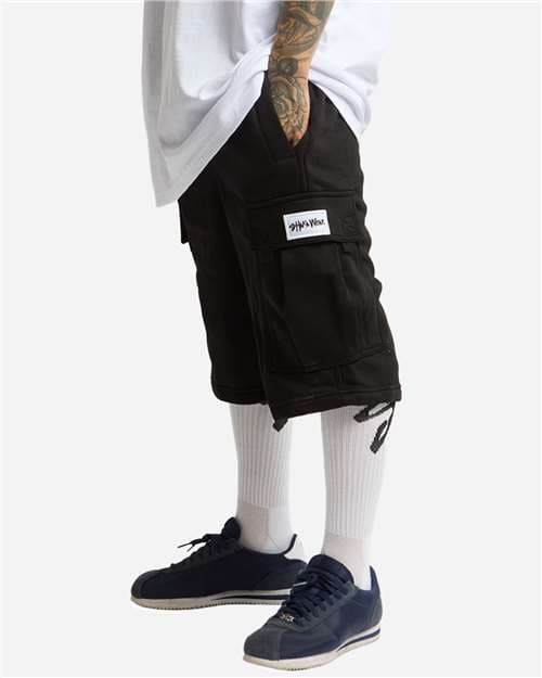 Shaka Wear Unisex Fleece Cargo Shorts thumbnail 4