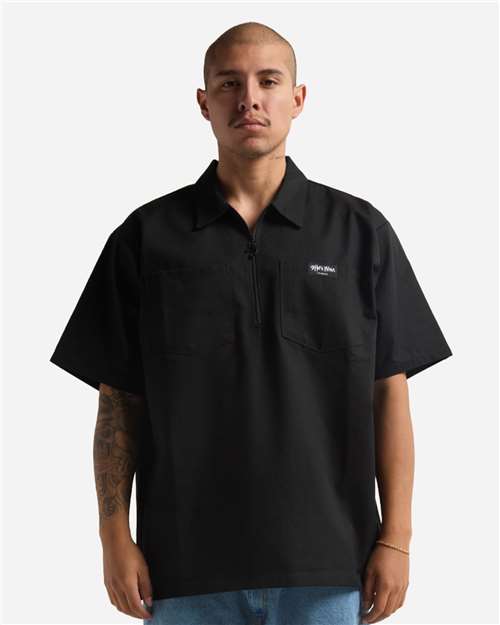 Shaka Wear Unisex Quarter-Zip Short Sleeve Work Shirt thumbnail 2