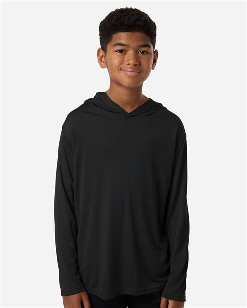 AllPro Youth Pro-Lock Performance Hooded Long Sleeve T-Shirt thumbnail 2