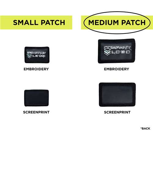 MERET Medium Blank Black Patch - Qty 10 thumbnail 4