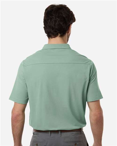 Devon & Jones Men's Seaton Pebble Textured Polo thumbnail 5