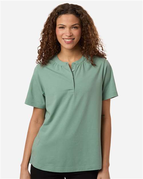 Devon & Jones Women's Seaton Pebble Textured Polo thumbnail 2