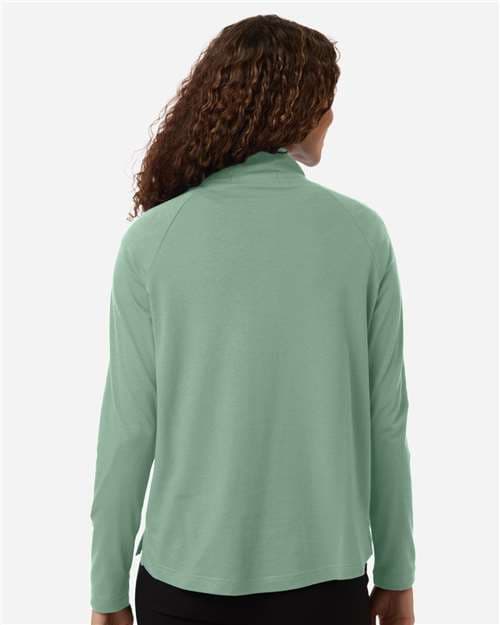 Devon & Jones Women's Seaton Pebble Textured Quarter-Zip Pullover thumbnail 5