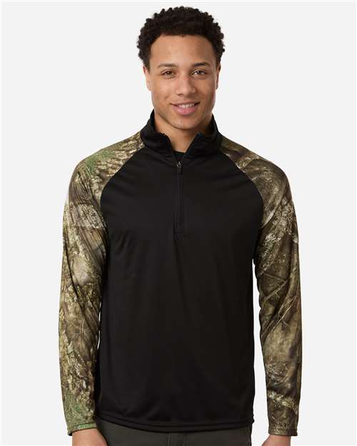 RealTree Unisex Realtree® Performance Colorblocked Quarter-Zip Pullover thumbnail 2