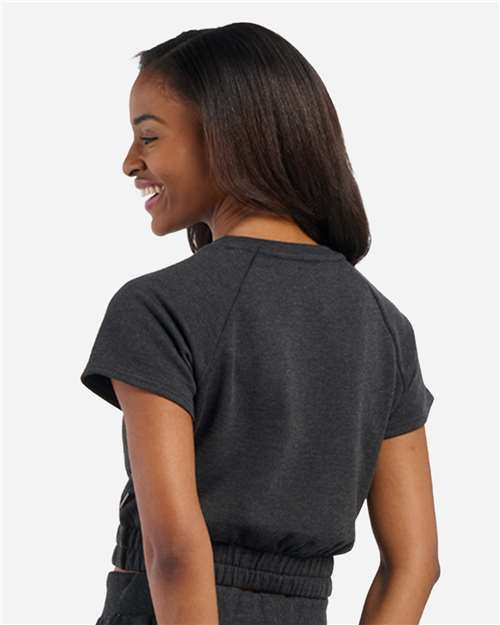 Boxercraft Women's French Terry Short Sleeve Cropped Crewneck Sweatshirt thumbnail 5