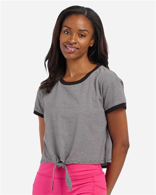 Boxercraft Women's Striped Tie Front T-Shirt thumbnail 2