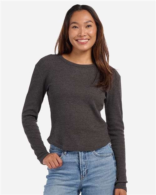 Boxercraft Women's Waffle Knit Baby Long Sleeve T-Shirt thumbnail 2