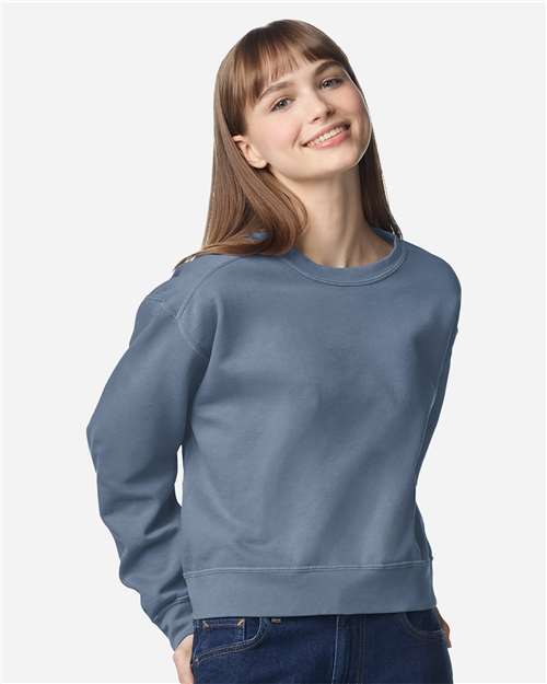 Comfort Colors Women's Garment-Dyed Mid-Length Crewneck Sweatshirt thumbnail 2