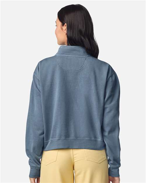 Comfort Colors Women's Garment-Dyed Mid-Length Quarter-Zip Sweatshirt thumbnail 5