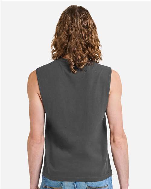 American Apparel Unisex Heavyweight Cotton Garment-Dyed Boxy Muscle Tee thumbnail 5
