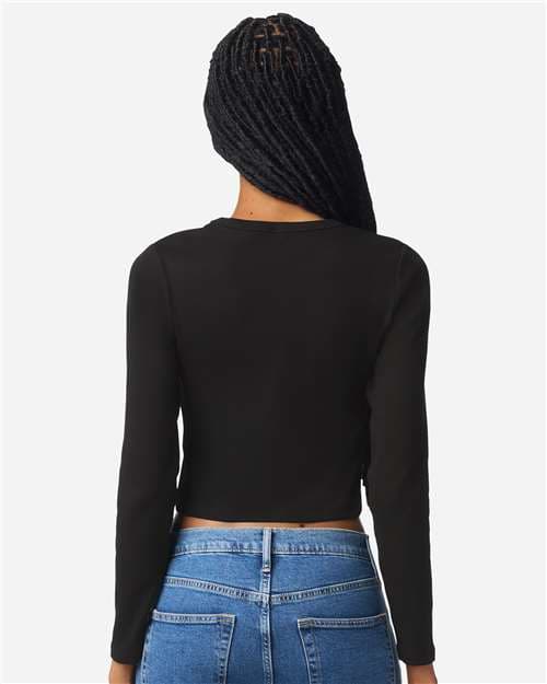American Apparel Women's Baby Rib Long Sleeve Fitted Tee thumbnail 5