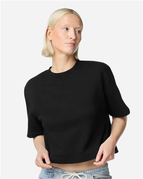 American Apparel Women's French Terry Mid-Length Boxy Tee thumbnail 2
